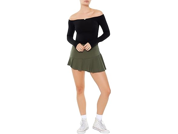 Forever 21 Women (S) Rosette Off-the-shoulder Top