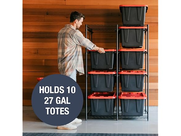 CleverMade Double Tote Tower 10-Bin Organizer Rack