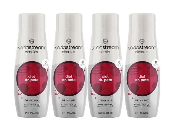 4PK SodaStream - Diet Dr Pete Beverage Mix