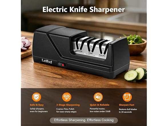 Leifod 3-Stage Knife Sharpener