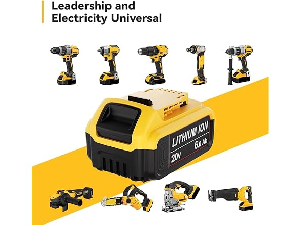LONG FIT DCB205 2-Pack 20V Max 6.0AH for Dewalt