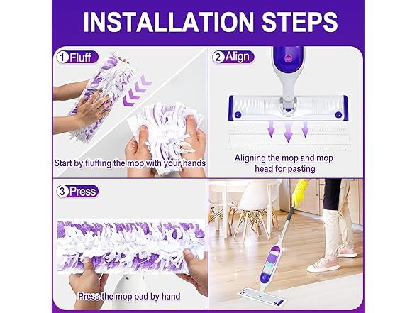 25 Pack Disposable Mopping Pads Refills