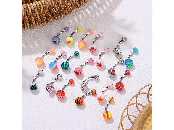 Taouzi Basketball Belly Rings