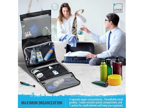 Lewis N. Clark Hanging Toiletry Bag