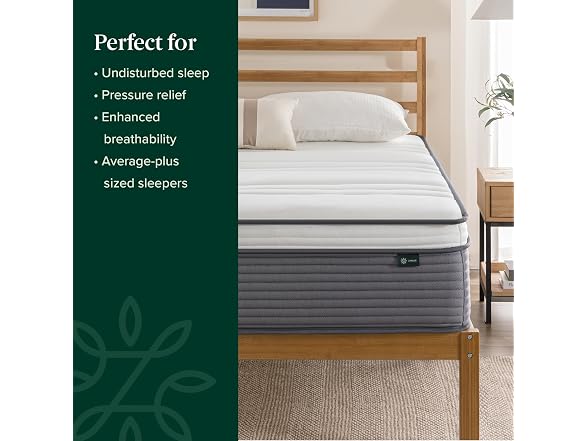 ZINUS 10 Inch True Support Hybrid Twin Mattress