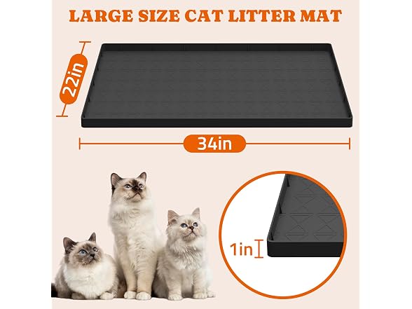 Pawtners Silicone Cat Litter Mat