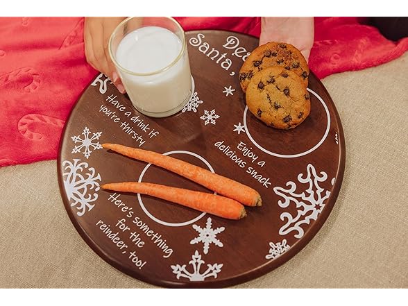 PICNIC TIME Dear Santa Cookie and Milk Plate