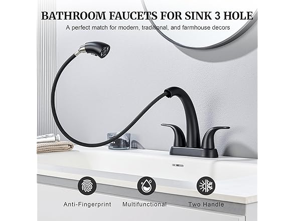 Matte Black Pull Down Faucet
