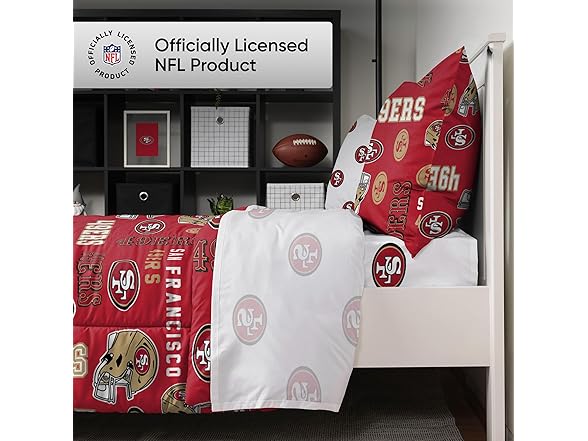 SAN FRANCISCO 49ERS Team Color Bed In a Bag Full Set