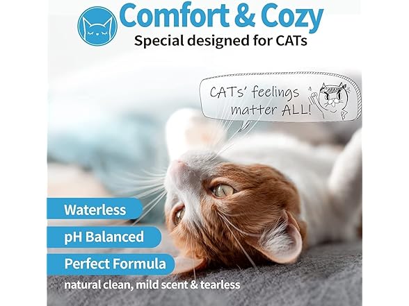 Waterless Cat Shampoo+Cat Brush
