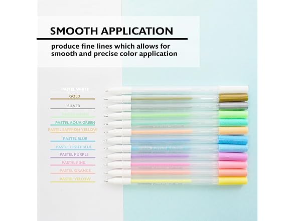 BAZIC 12 Pastel Color Collorelli Gel Pen