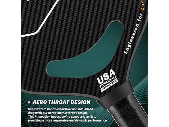 Recly Pickleball Paddle, 3K Carbon Fiber