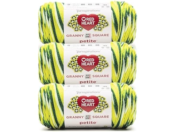Red Heart All in One Granny Square, 3Pk- Sweet Pad