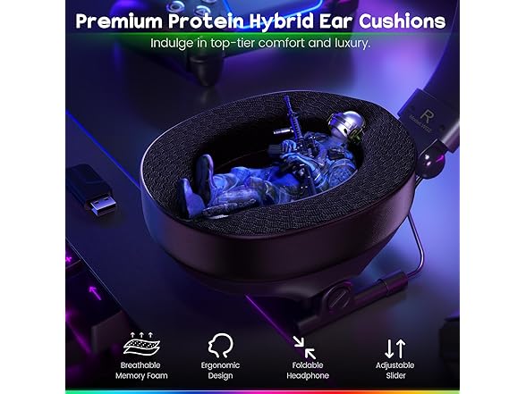 WESEARY Wireless Gaming Headset with Mic