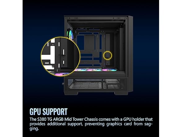 Thermaltake S380 TG ARGB Mid Tower Chassis
