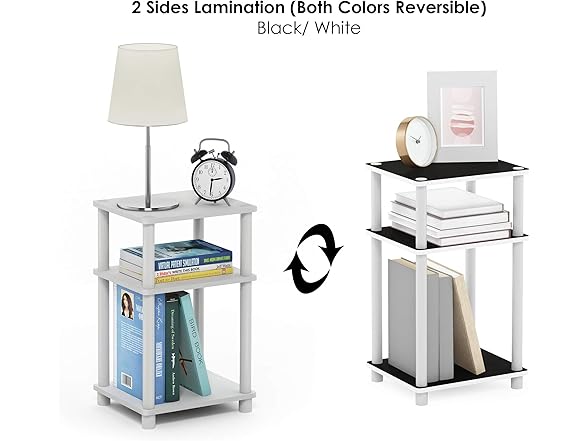 Furinno Just 3-Tier Turn-N-Tube End Table