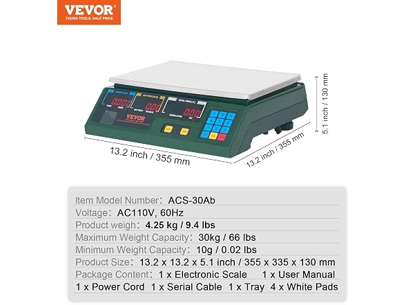 VEVOR Electronic Price Computing Scale