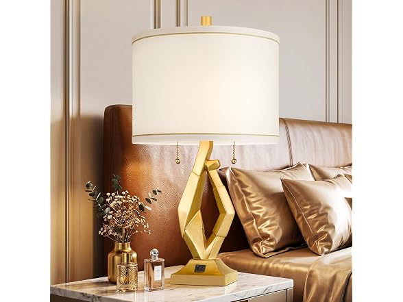 ROTTOGOON 24.5" Gold Lamps Set of 2