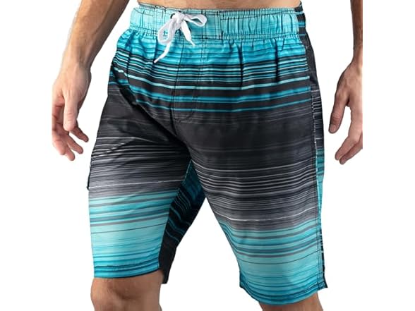 Kanu Surf Men's Black/Aqua Trunk (M)