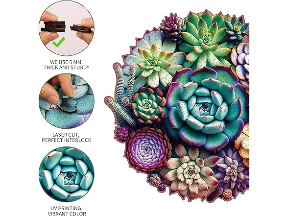 1000 Pcs Wooden Plant Puzzle