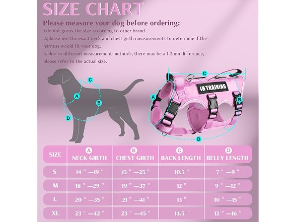 Winsee Escape Proof Service Dog Harness