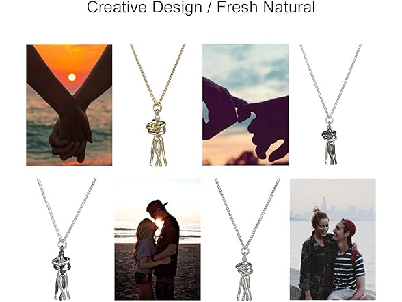 Taouzi Hug Necklace Couples Necklace