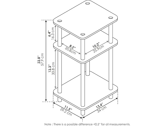 Furinno JUST Side Table Set of 2
