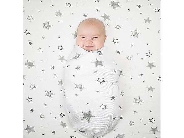 American Baby Company Crib Sheet, Stars