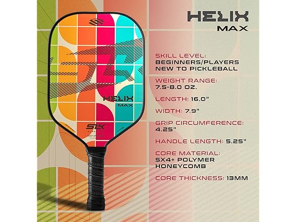 SLK Helix Pro Pickleball Paddle | Carbon