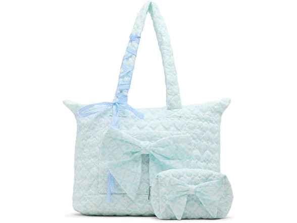 Madden Girl 2 PC Tote Set, Blue Floral