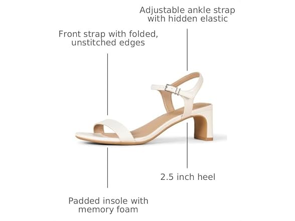 Amazon Essentials Women Sandals Ecru Faux Leather