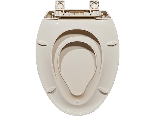 Takywep Toilet Seat Elongated Flat Toilet, Ivory