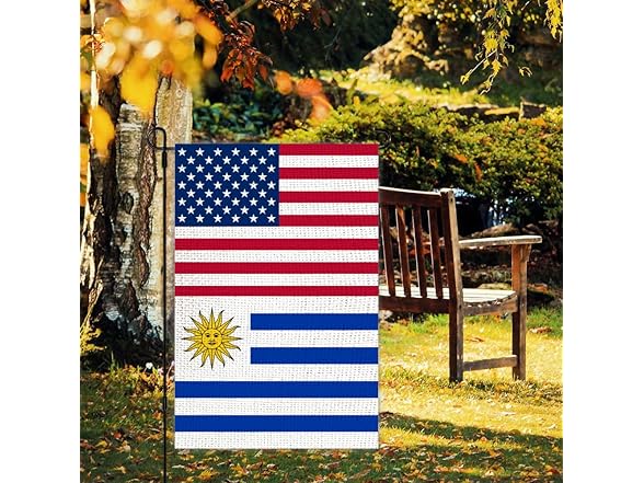 Uruguay USA Friendship Garden Flag