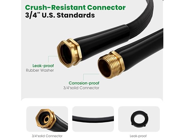 HDking 50FT Non-Expanding Garden Hose
