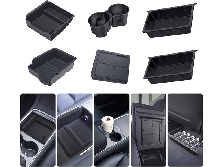 (6 Piece) Center Console Organizer Tray | Tesla Y (Open Box)