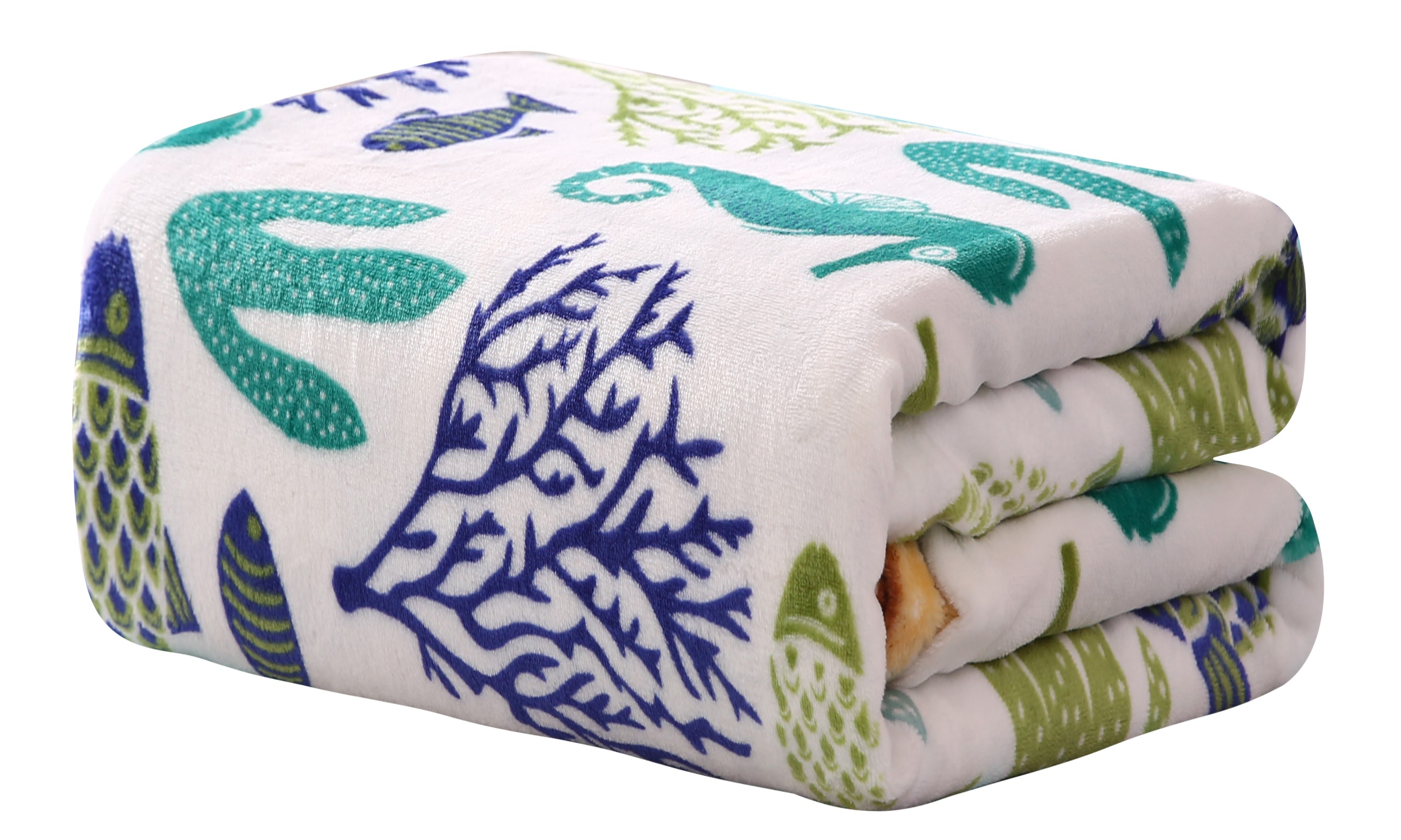 2PK Micro-Plush Throw 50x60" Ocean Coral - Gallery 3