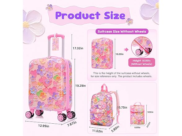 Rosamo 16’’ Kid’s Luggage Set