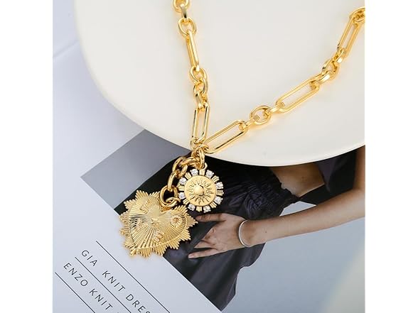 Generic Sun Heart Choker Necklace Women
