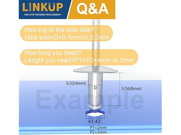 Linkup Pop Blind Rivets 380pc 1/8x5/16