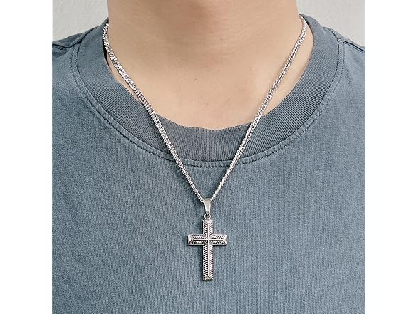 Phuc Minh Stylish Stainless Steel Men's Cross Necklace