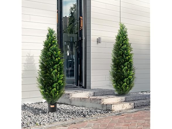 Artificial Cedar Topiary Tree, 48 inch Tall