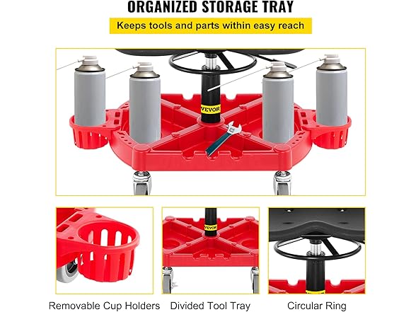 VEVOR Rolling Garage Stool