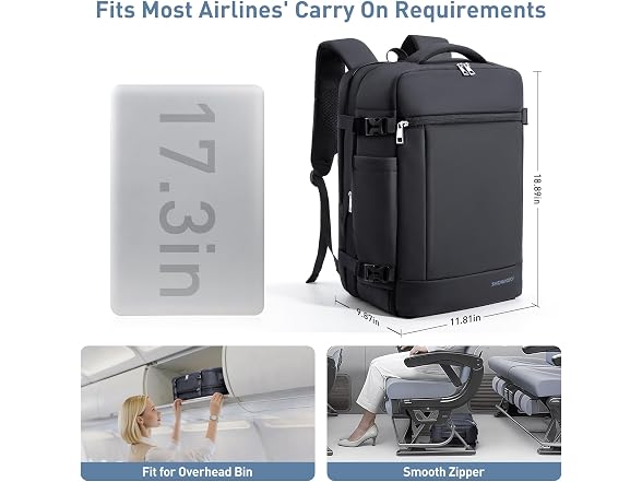 SHOWKOO 40L 17" Laptop Backpack