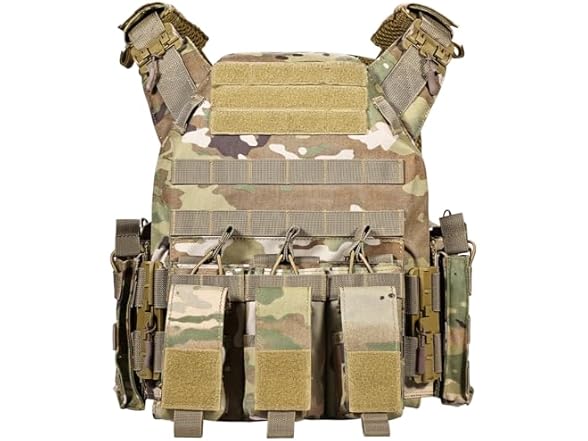 GFIRE Quick Release Lightweight Adjustable Breathable Weighted Vest for Training (New Camo) (Open Box)