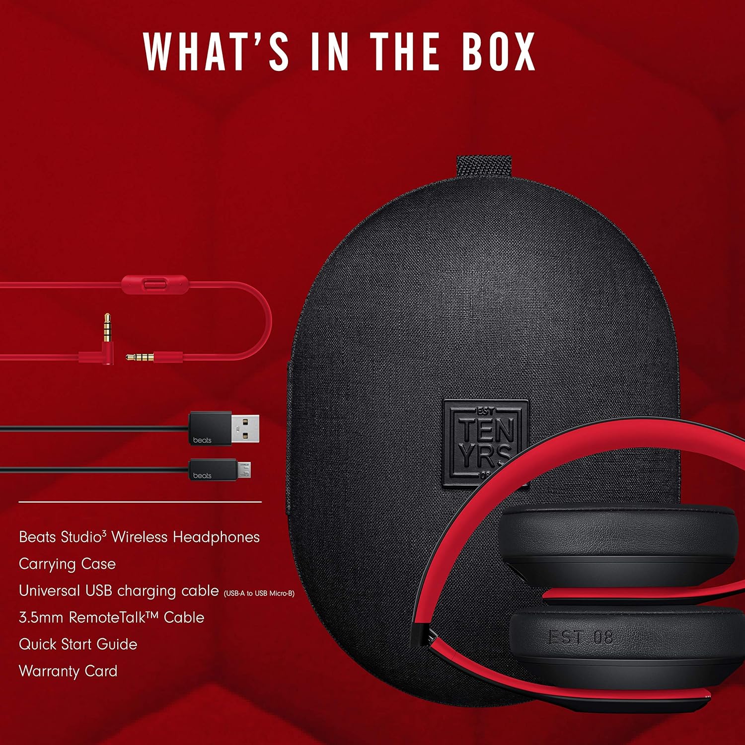 (NEW) Beats Studio3 ANC Over-Ear Headphones (Open Box) - Gallery 24