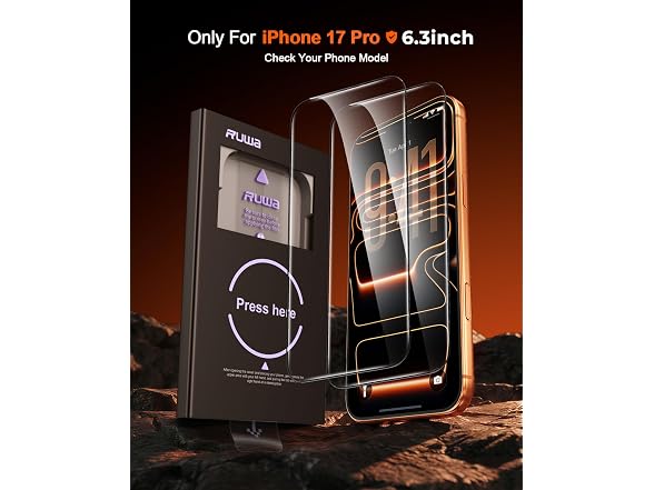 2pk ruwa Screen Protector for iPhone 17