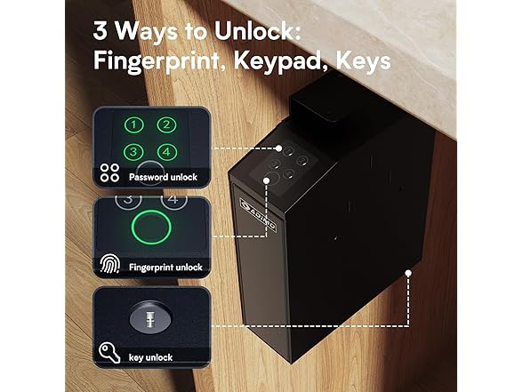 ADIMO T6 Slider Biometric Gun Safe