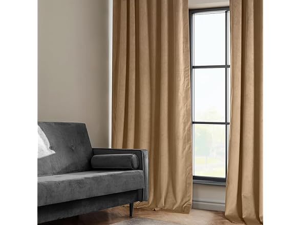 HPD Half Price Drapes Heritage Plush Velvet Curtain