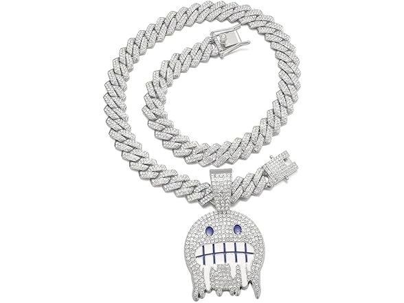 Silver Happy Face Pendant