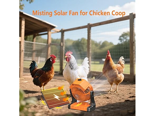 Ausic 10W Solar Fan with Mister